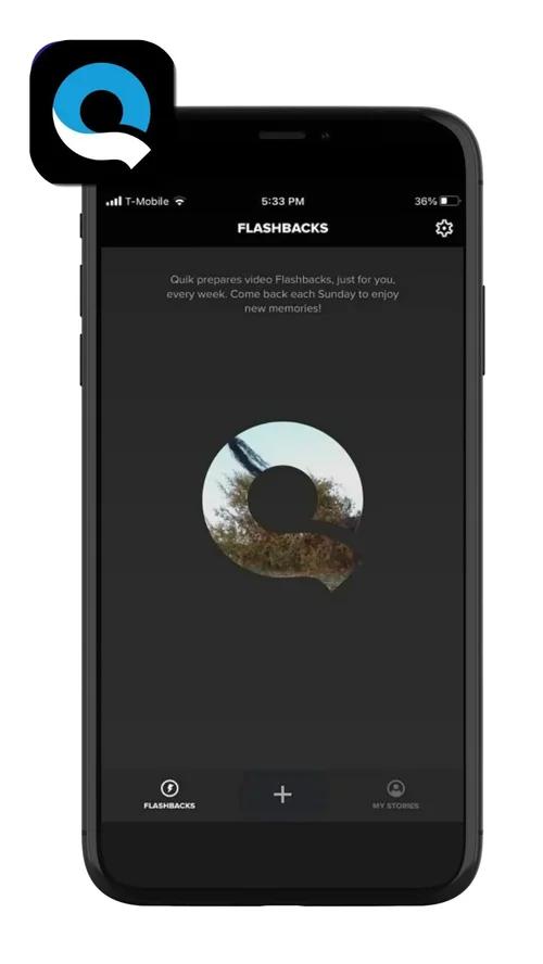 UI of Quik to edit video